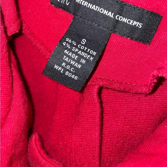 I.N.C. ruffled zip up in red - Picture 4 of 6